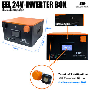EEL DIY Batteriebox 24V V2 für 280 Ah Zellen mit JK-BMS + Display