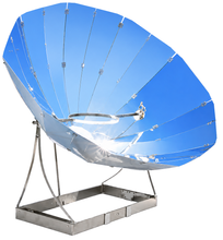 Collapsible small solar cooker with parabolic mirror