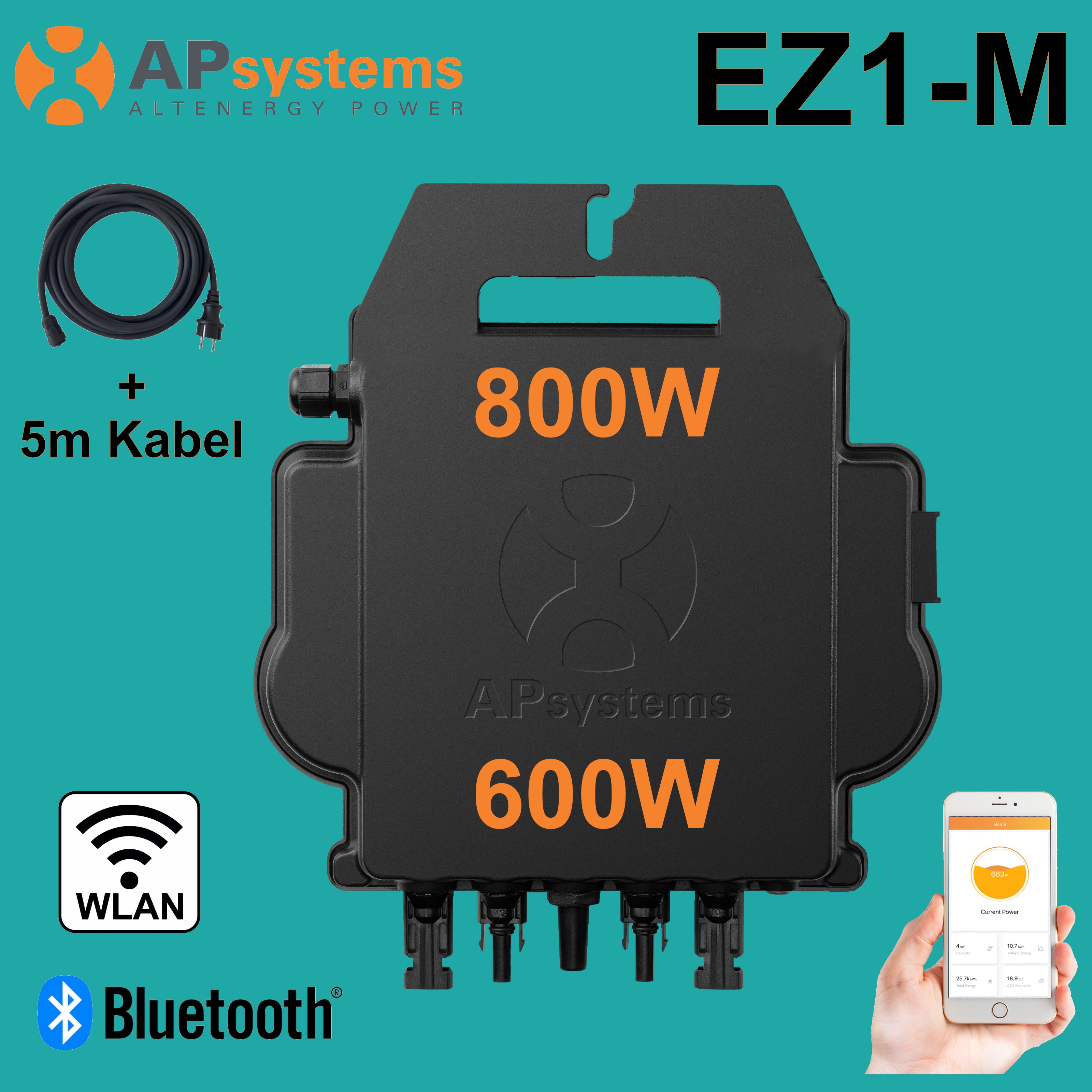 Micro-Wechselrichter 800W APsystem EZ1-M mit WLAN und Bluetooth inkl. –  innomate
