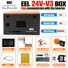 EEL DIY Batteriebox 24V V3 für 280-314 Ah Zellen mit JK BMS, Display 8 kWh