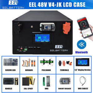 EEL DIY Batteriebox 48V für 280 Ah Zellen mit JK BMS und Display