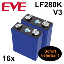 16x EVE LF280K LiFePO4 Akku Zellen 280Ah 3,2V