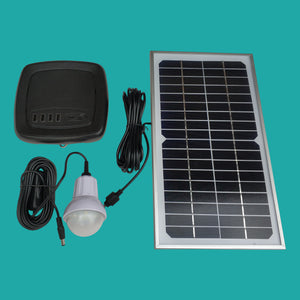 Mini-Solarsystem LS06: Akku: 58Wh, USB-Anschlüsse, LED-Lampe
