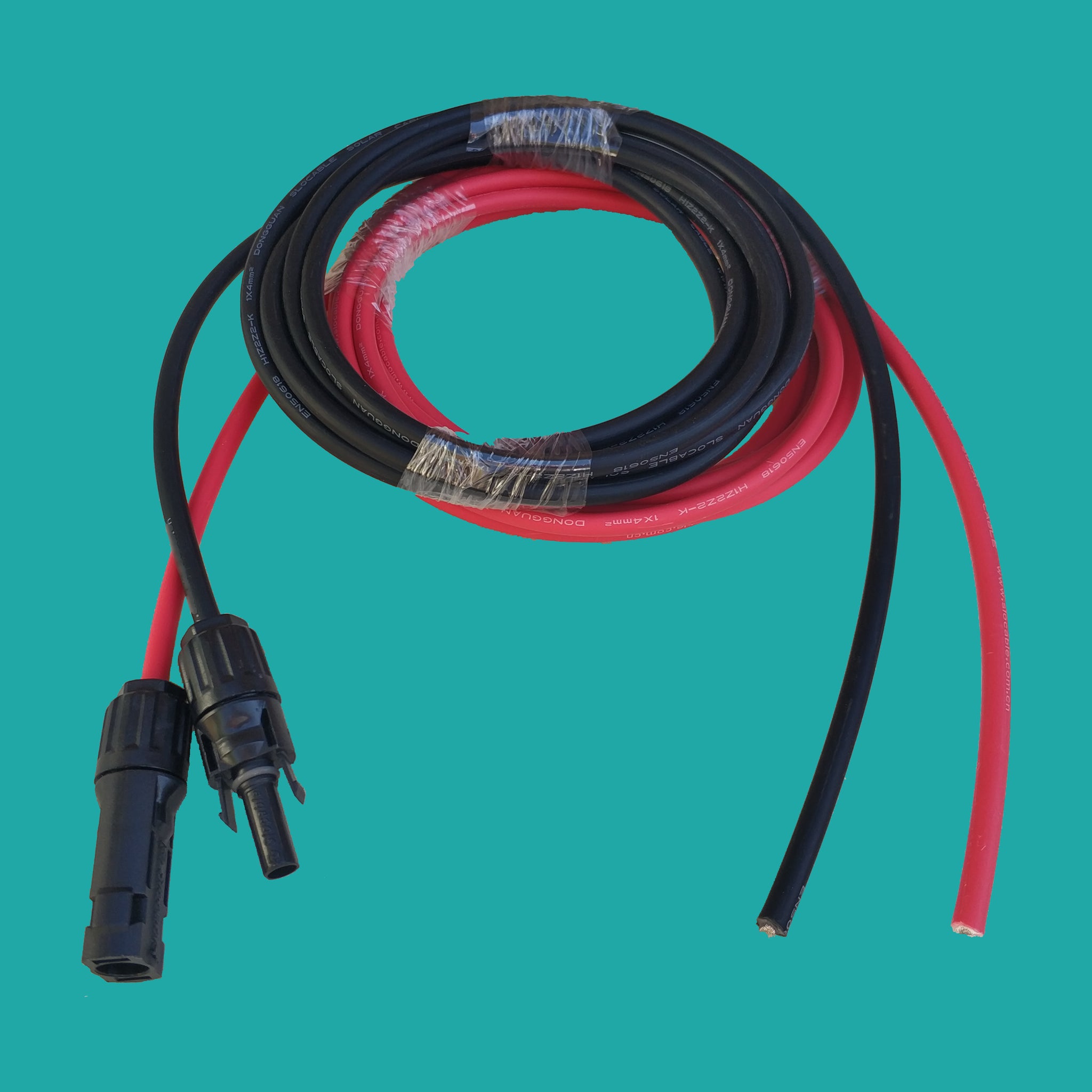 1m Solarkabel Verlängerungskabel rot + schwarz 4 mm² mit MC4 Solarstecker  Solar Kabel Stecker